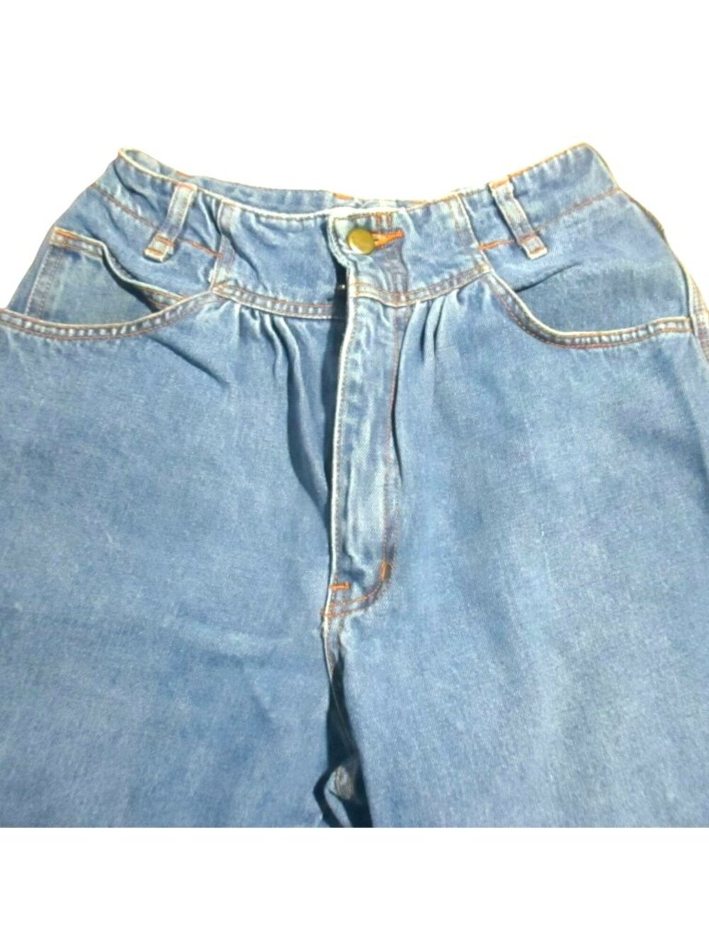 High Waist Raw Denim 9/10 True Vintage Jeans 25x28 1980's Boho Hippy Brandon